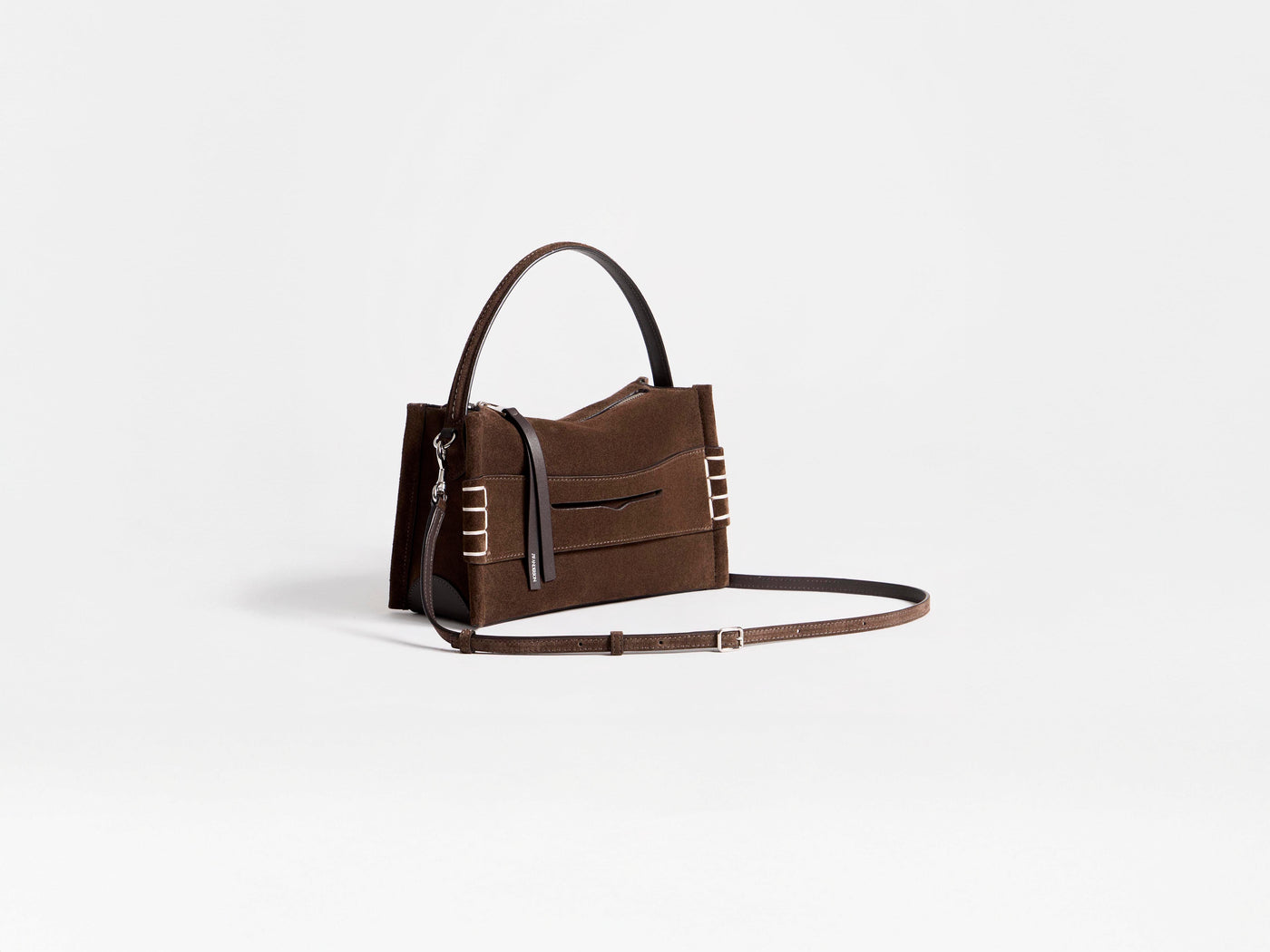 SMALL LOAFER BAG IN BROWN SUEDE