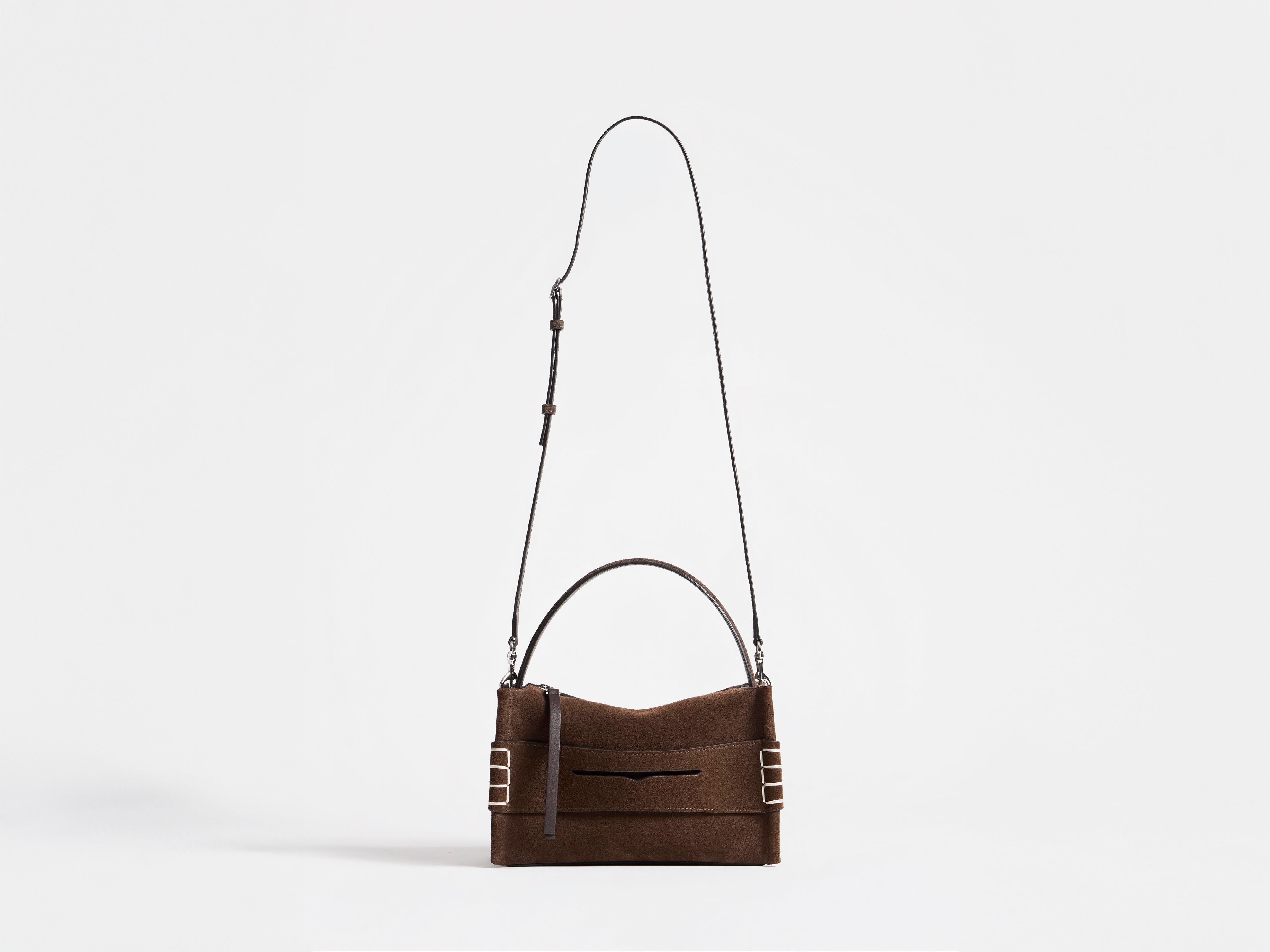 SMALL LOAFER BAG IN BROWN SUEDE in BROWN HB0762LA0364600O/S | JW