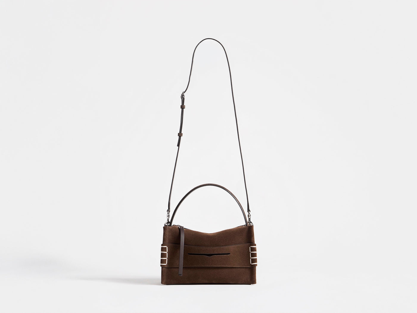 SMALL LOAFER BAG IN BROWN SUEDE