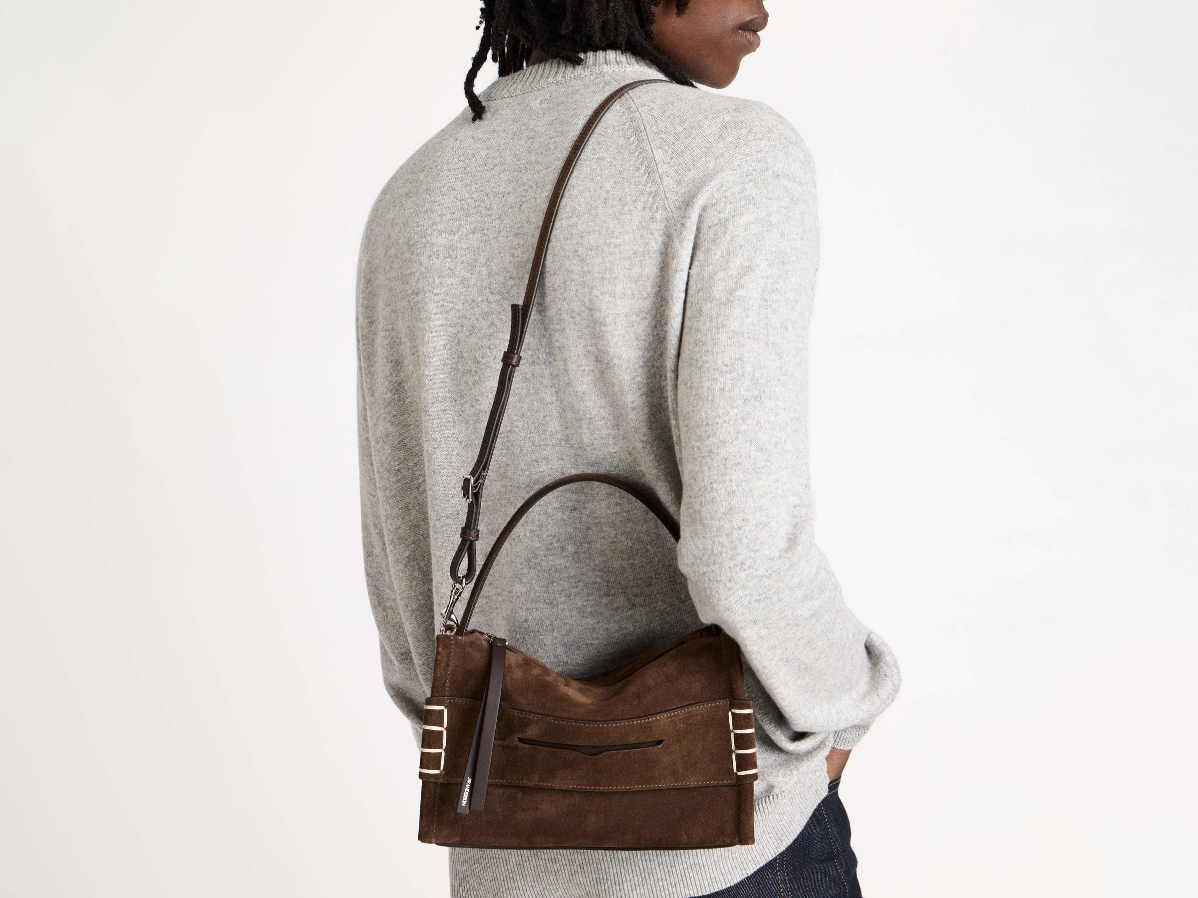 small loafer bag brown Model Detail 1