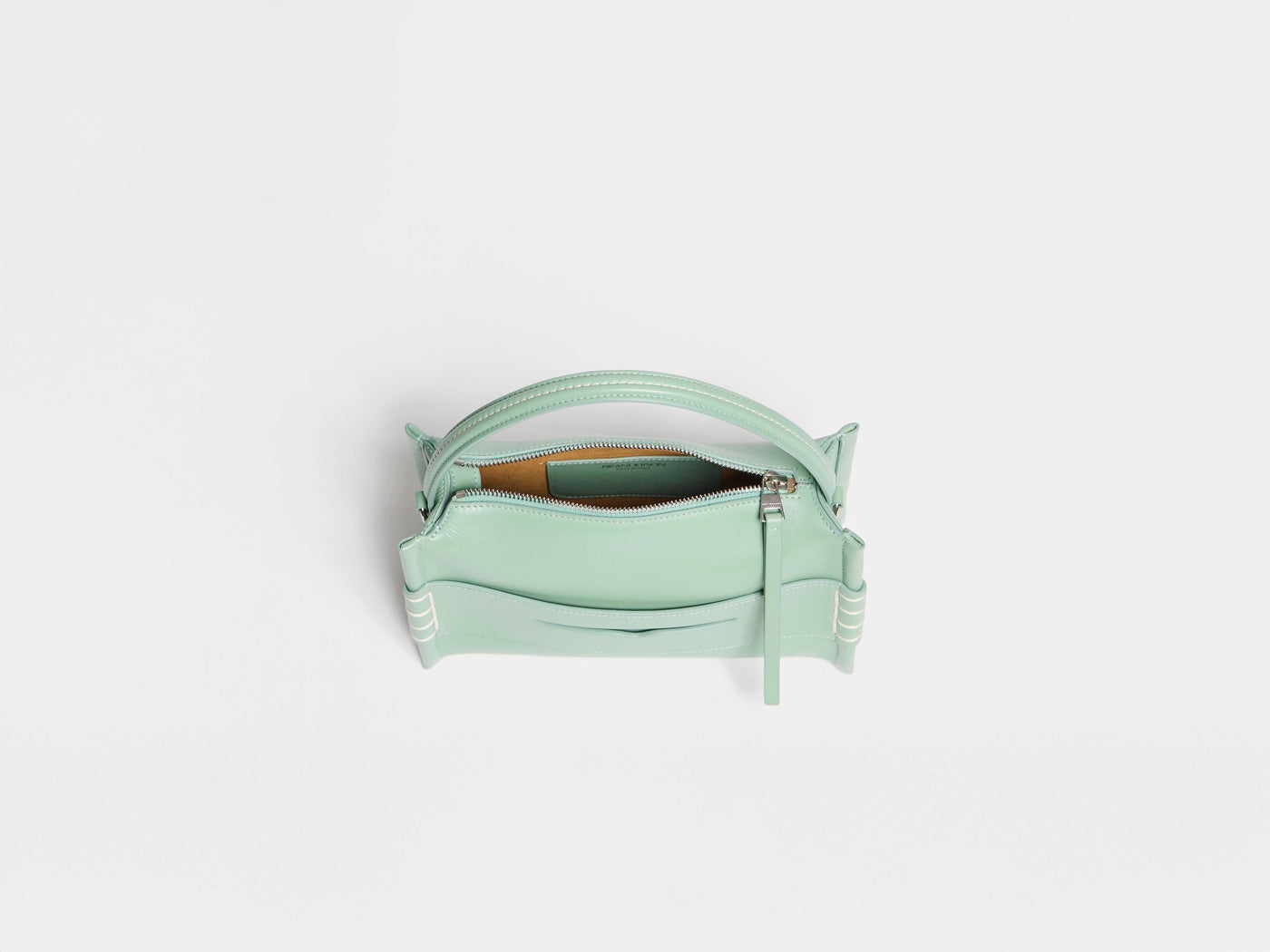 SMALL LOAFER BAG IN SAGE LEATHER