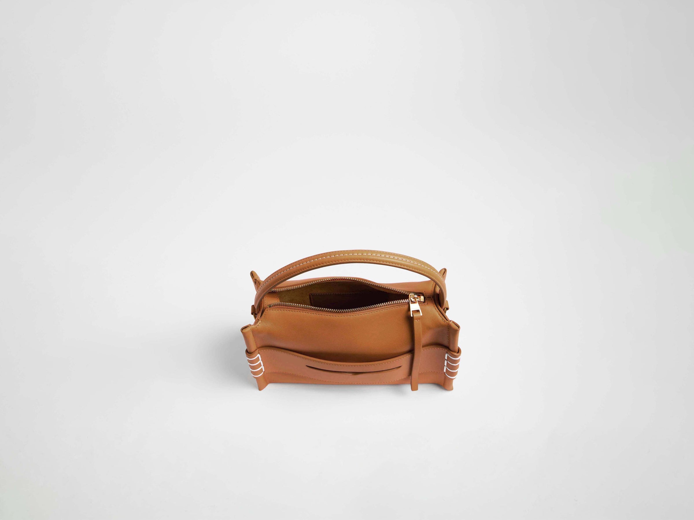 small loafer bag tan Product Top Down 5