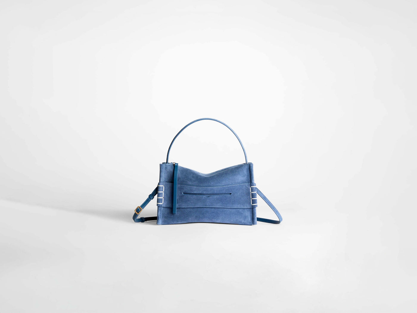 small loafer bag mid blue Product Front 5