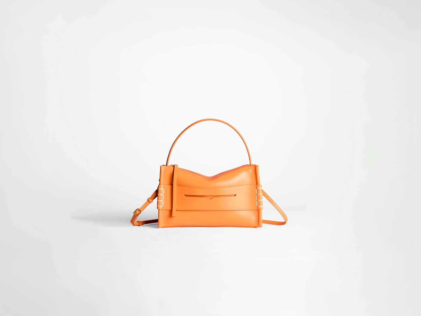 small loafer bag bright orange Product Front 6