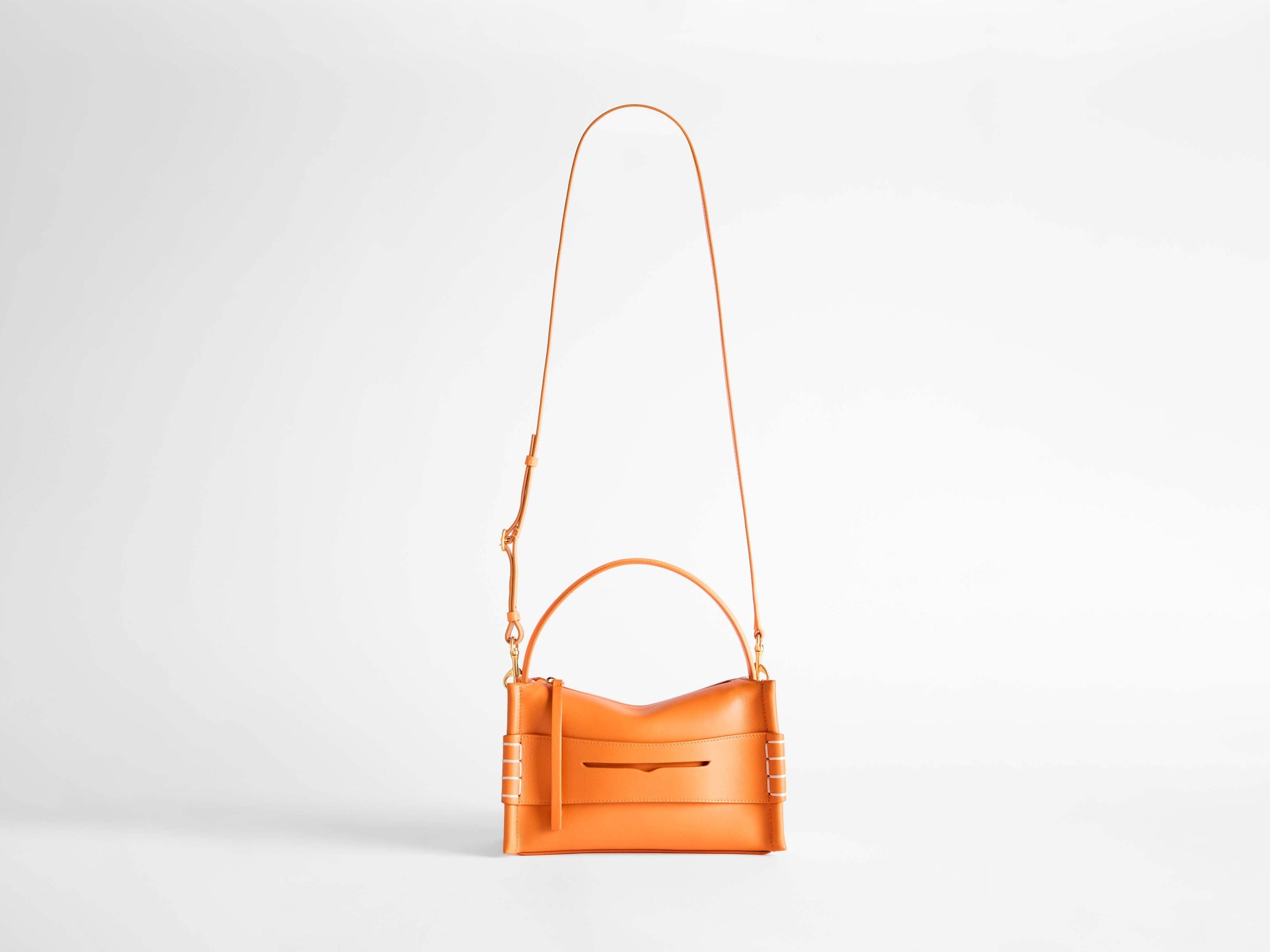 small loafer bag bright orange Product Front 4
