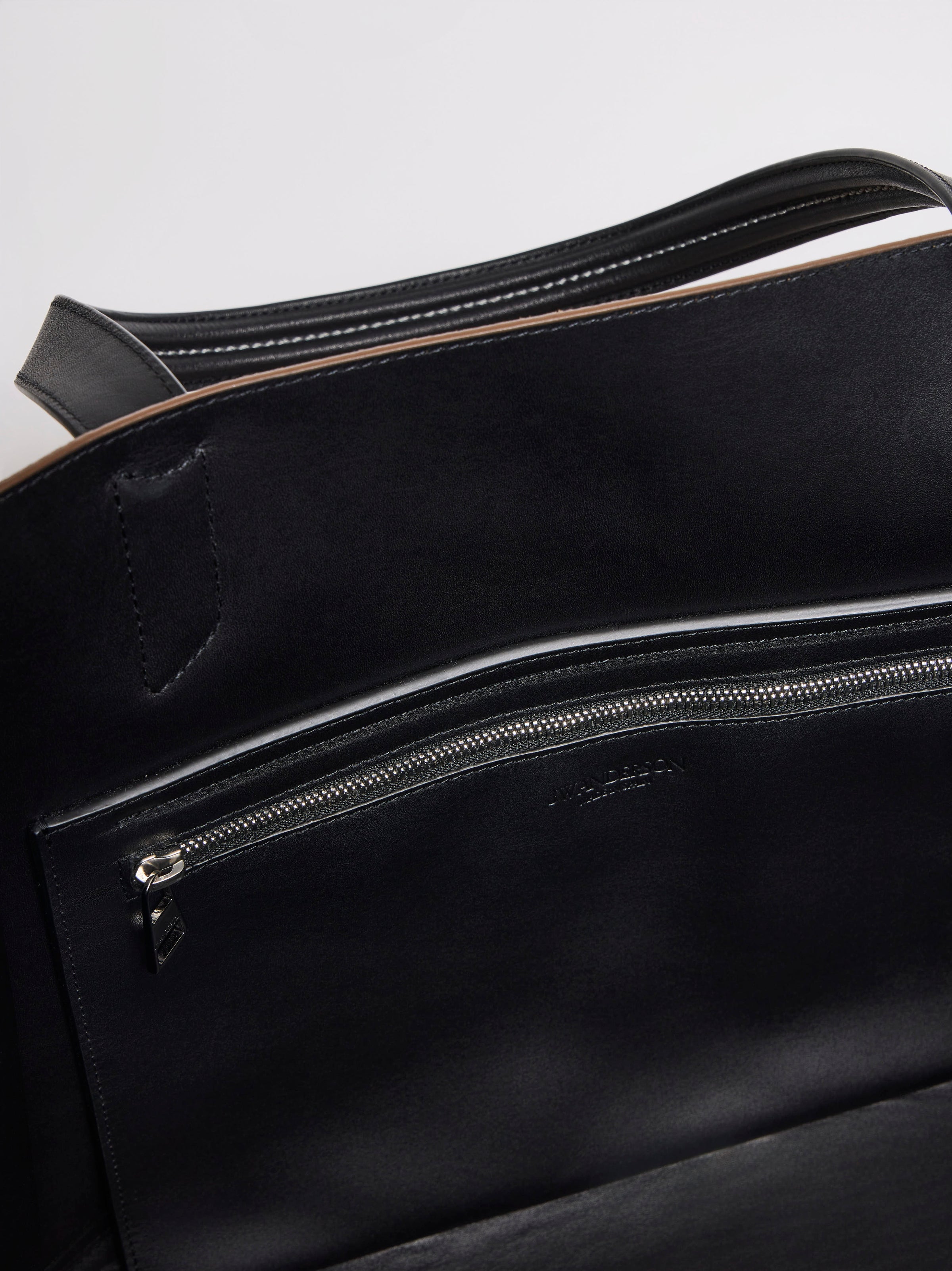 LOAFER CABAS BAG IN CARAMEL SUEDE & BLACK LEATHER
