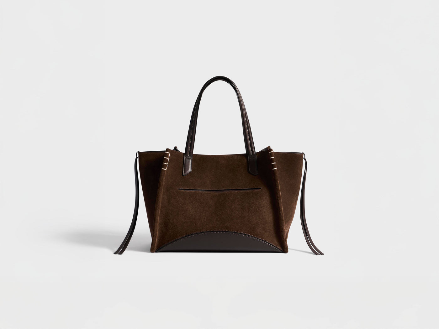 LOAFER CABAS BAG IN BROWN SUEDE