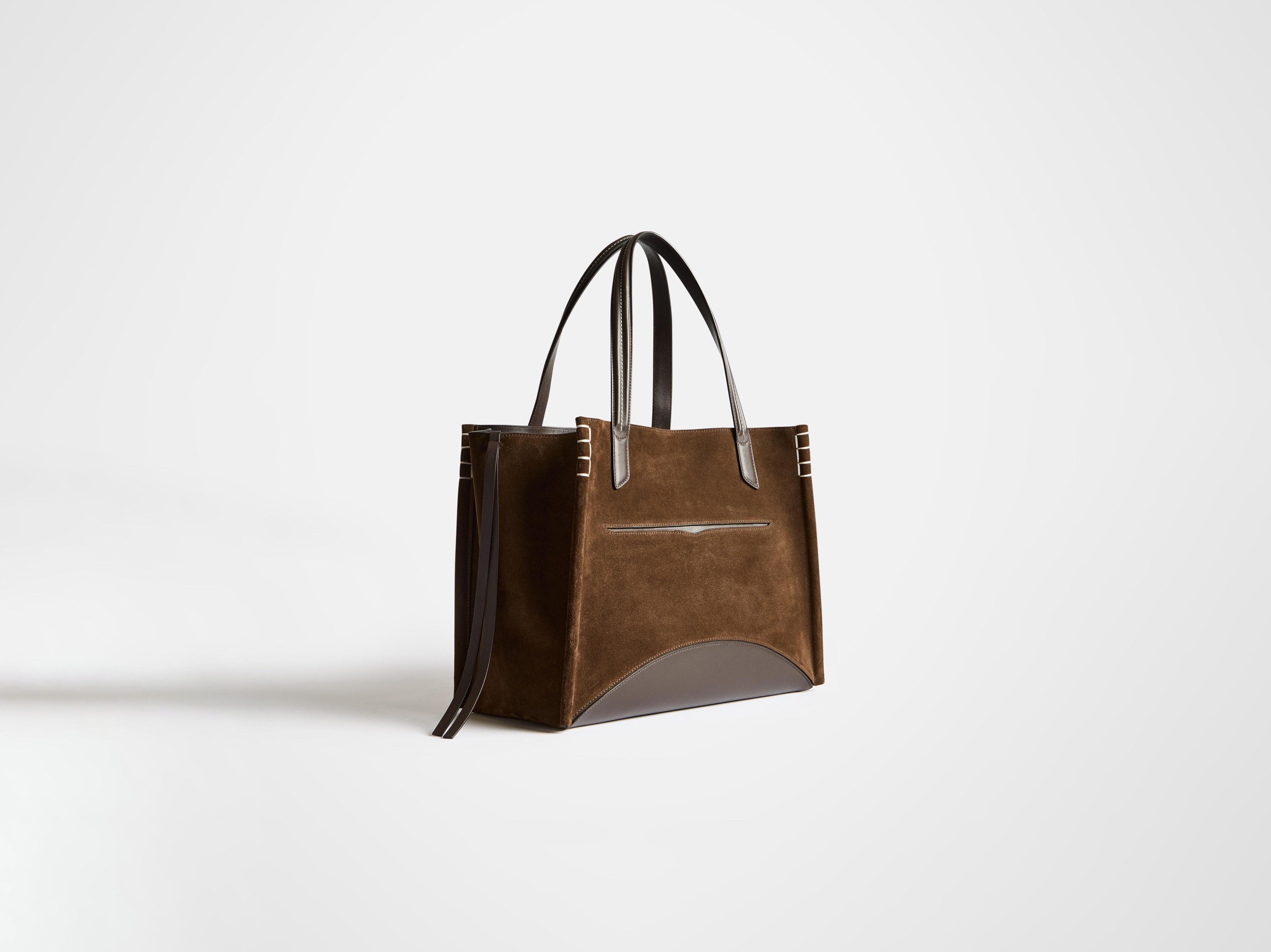 LOAFER CABAS BAG IN BROWN SUEDE in BROWN HB0766LA0364600O/S