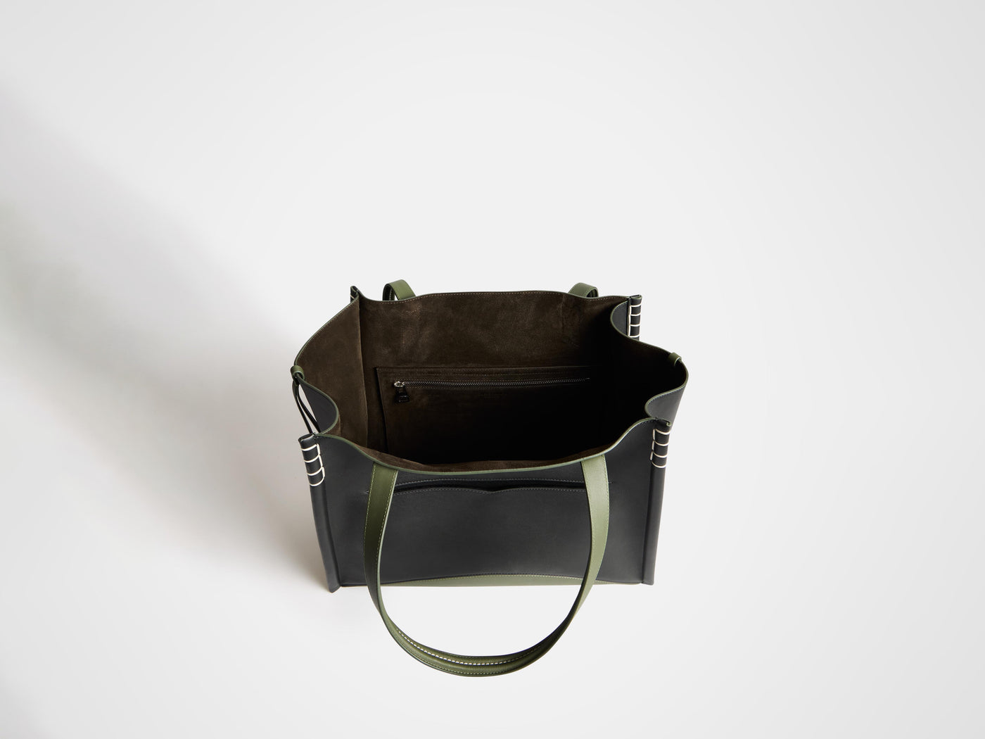 loafer cabas black khaki Product Top Down 6