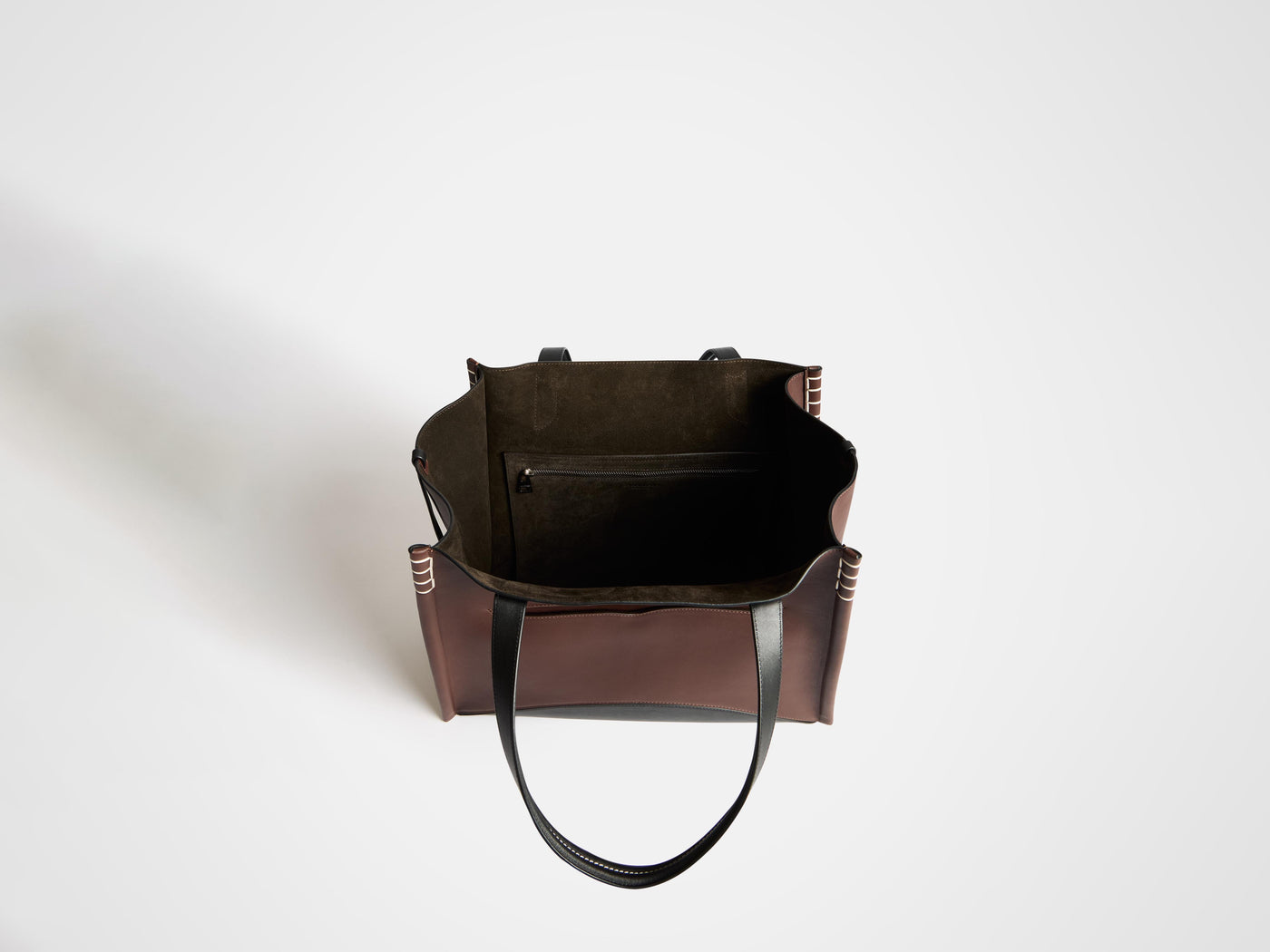 loafer cabas burgundy black Product Top Down 6