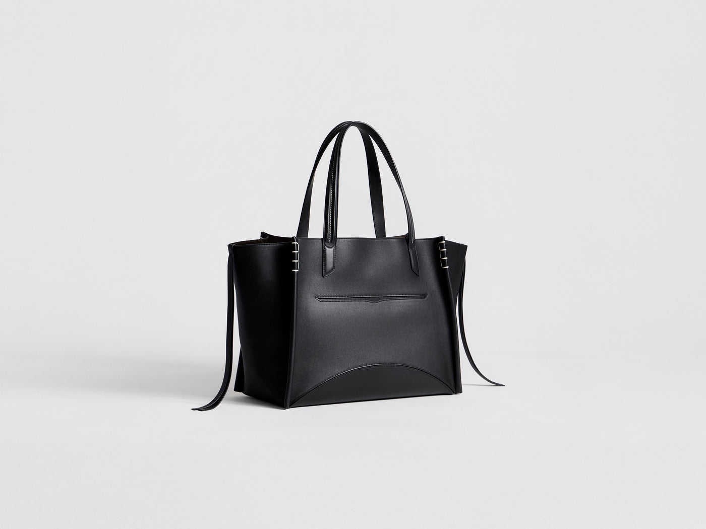 LOAFER CABAS BAG IN BLACK LEATHER