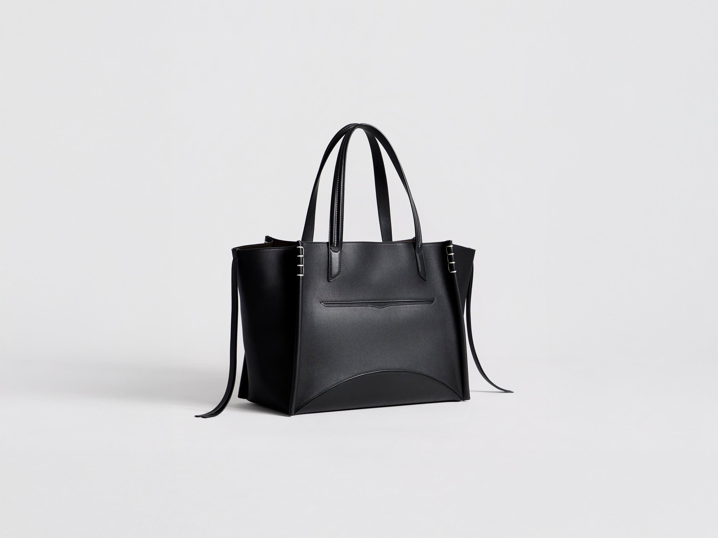 LOAFER CABAS BAG IN BLACK LEATHER