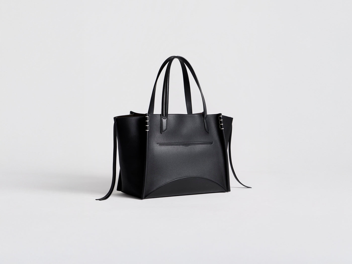 LOAFER CABAS BAG IN BLACK LEATHER