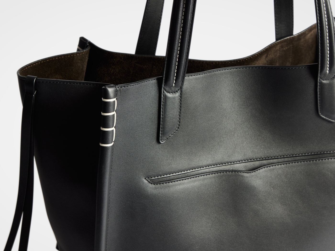 LOAFER CABAS BAG IN BLACK LEATHER