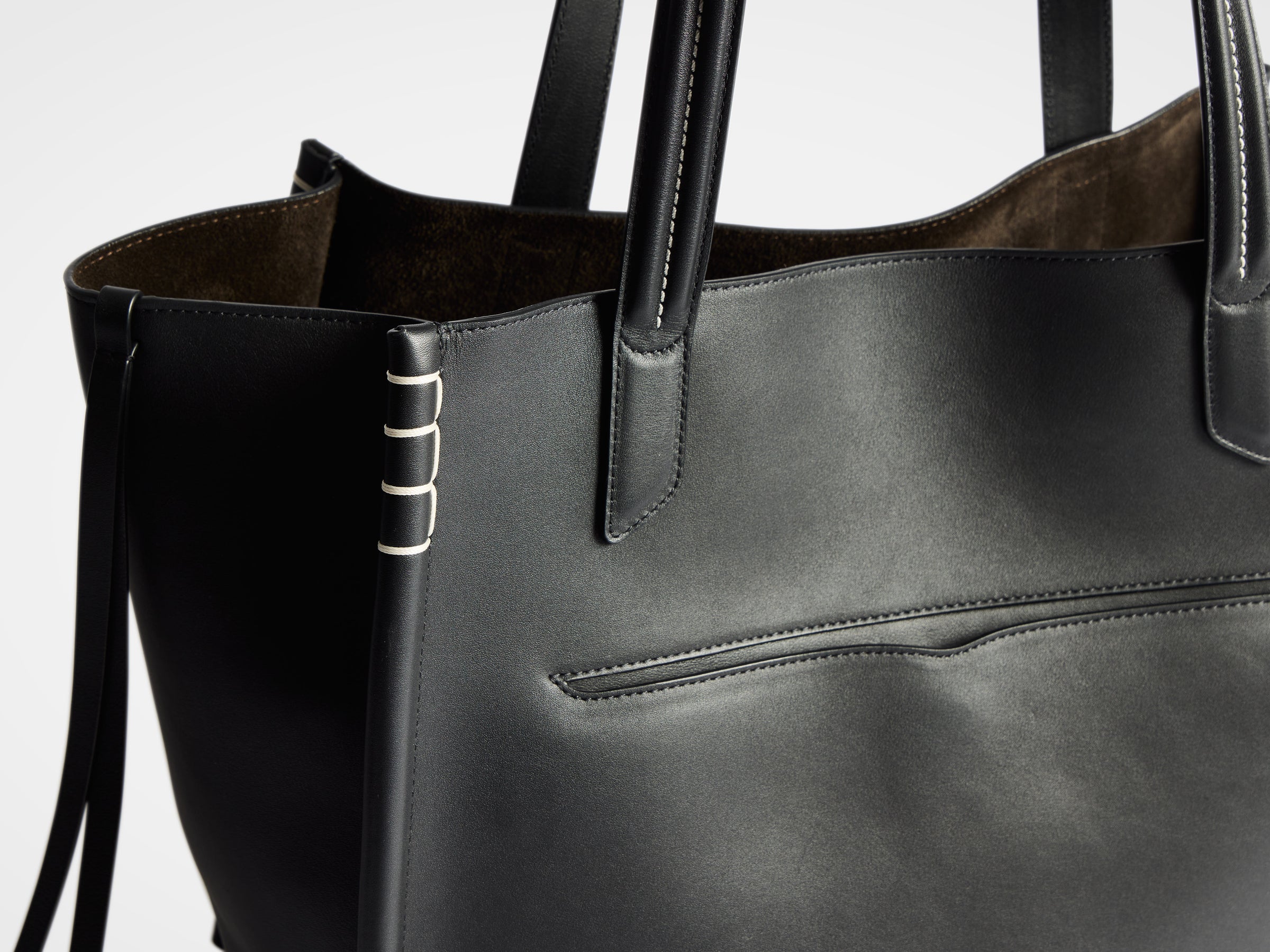 LOAFER CABAS BAG IN BLACK LEATHER