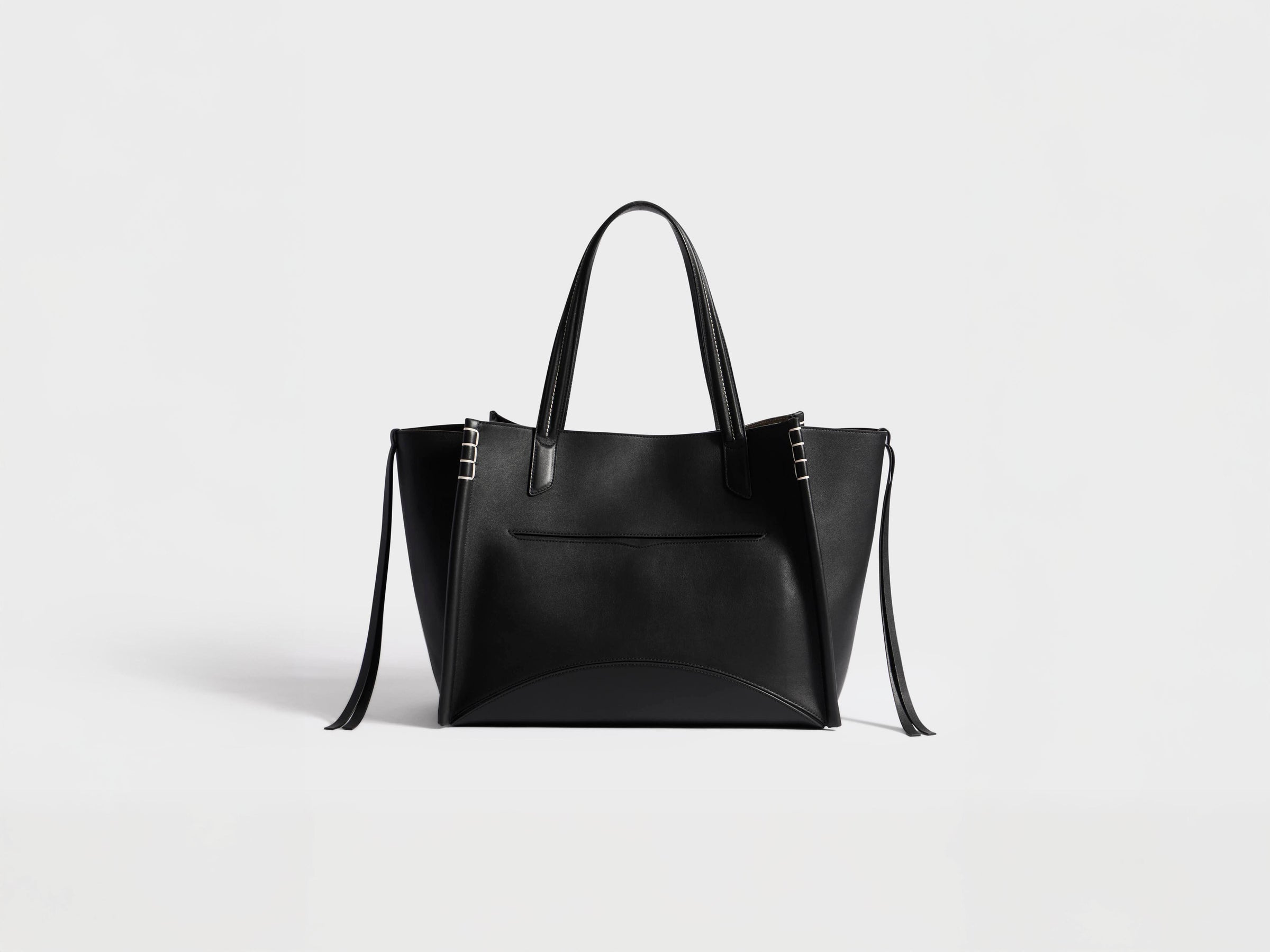 LOAFER CABAS BAG IN BLACK LEATHER