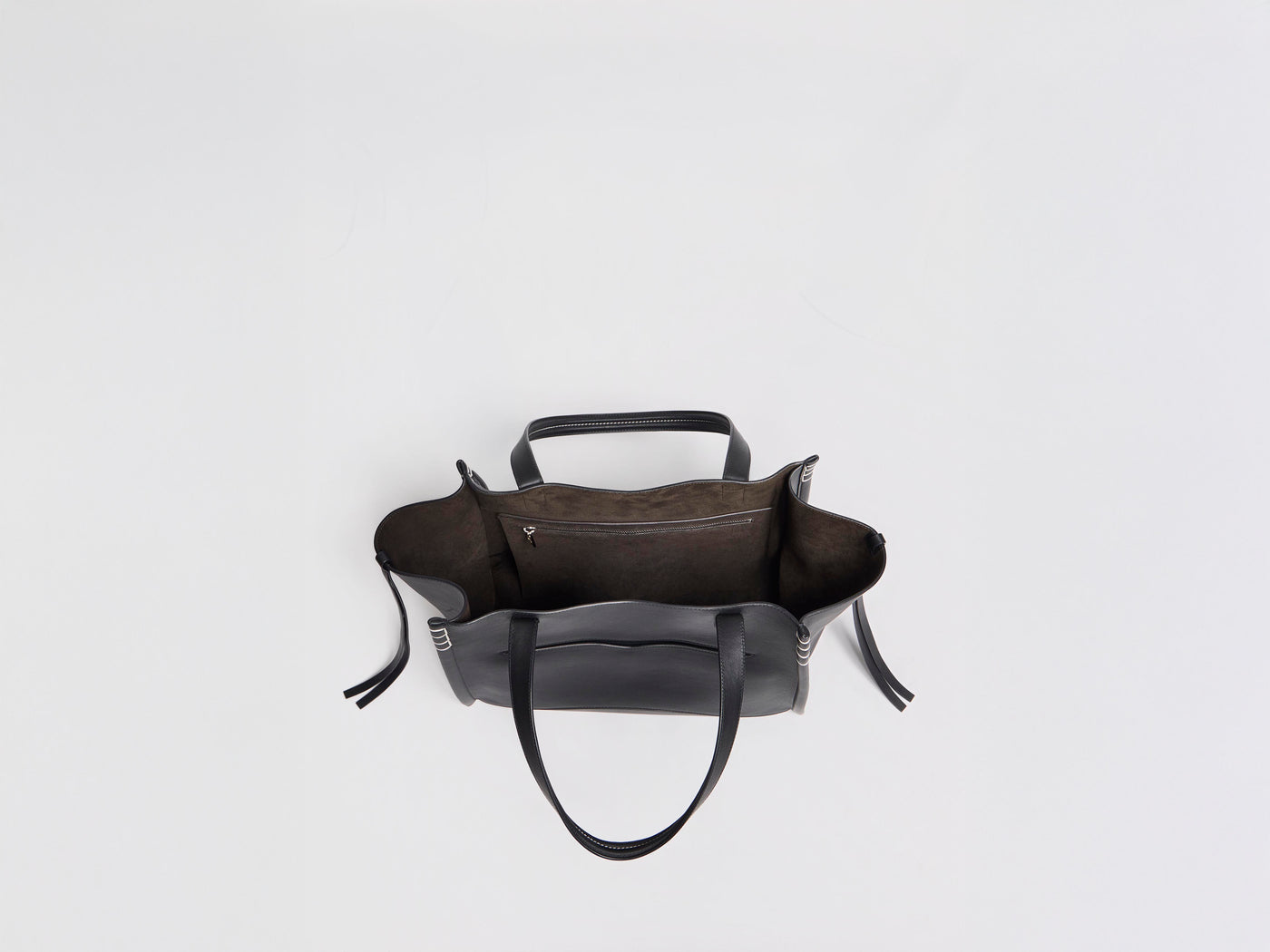 LOAFER CABAS BAG IN BLACK LEATHER