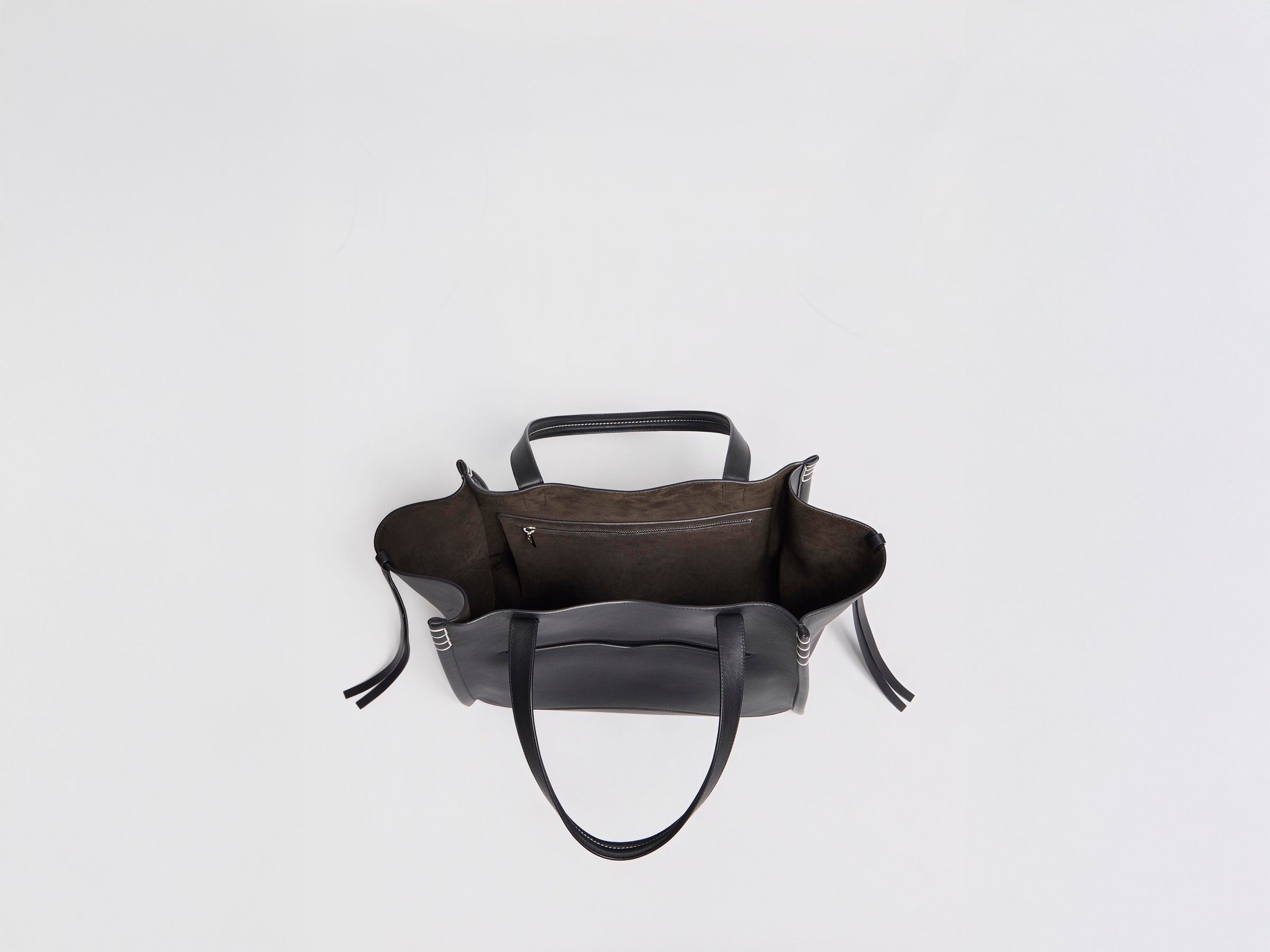 LOAFER CABAS BAG IN BLACK LEATHER