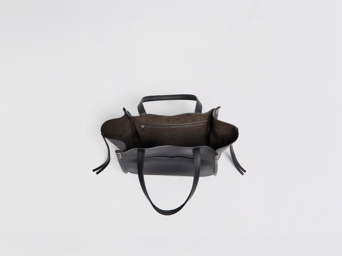 LOAFER CABAS BAG IN BLACK LEATHER
