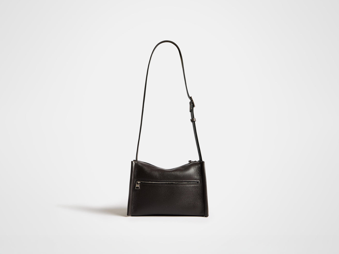 small messenger loafer bag chocolate brown Product Back 3