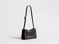 SMALL MESSENGER LOAFER BAG IN CHOCOLATE BROWN LEATHER