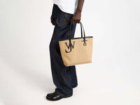 small anchor tote beige black Model Back 1