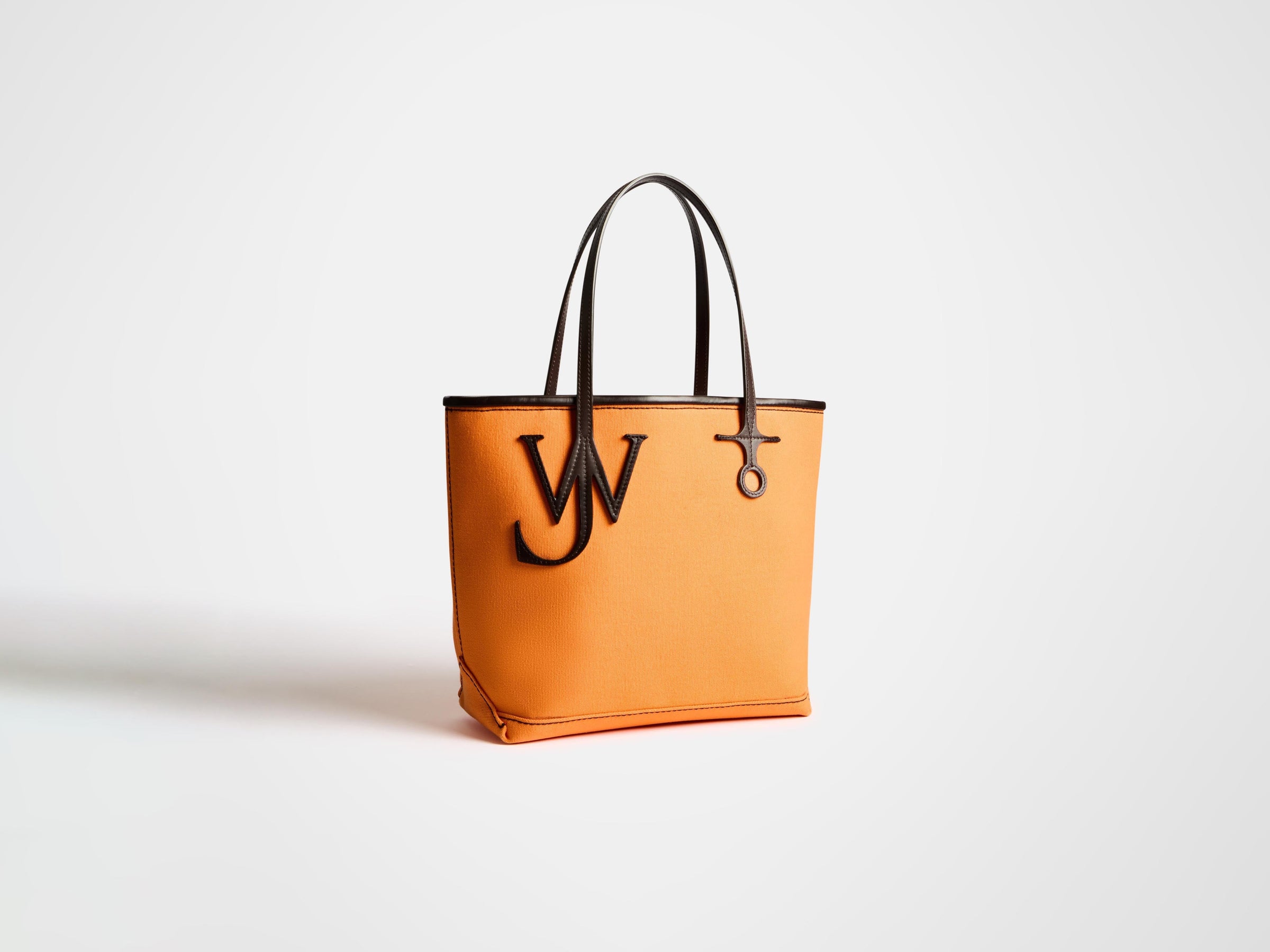 small anchor tote orange brown Product Angle 2