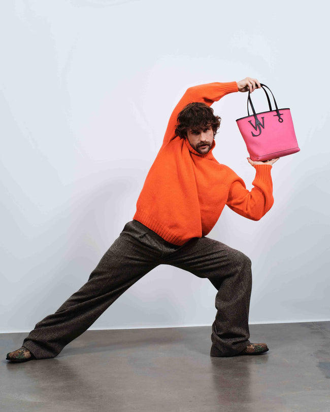 SMALL ANCHOR CANVAS TOTE IN PINK