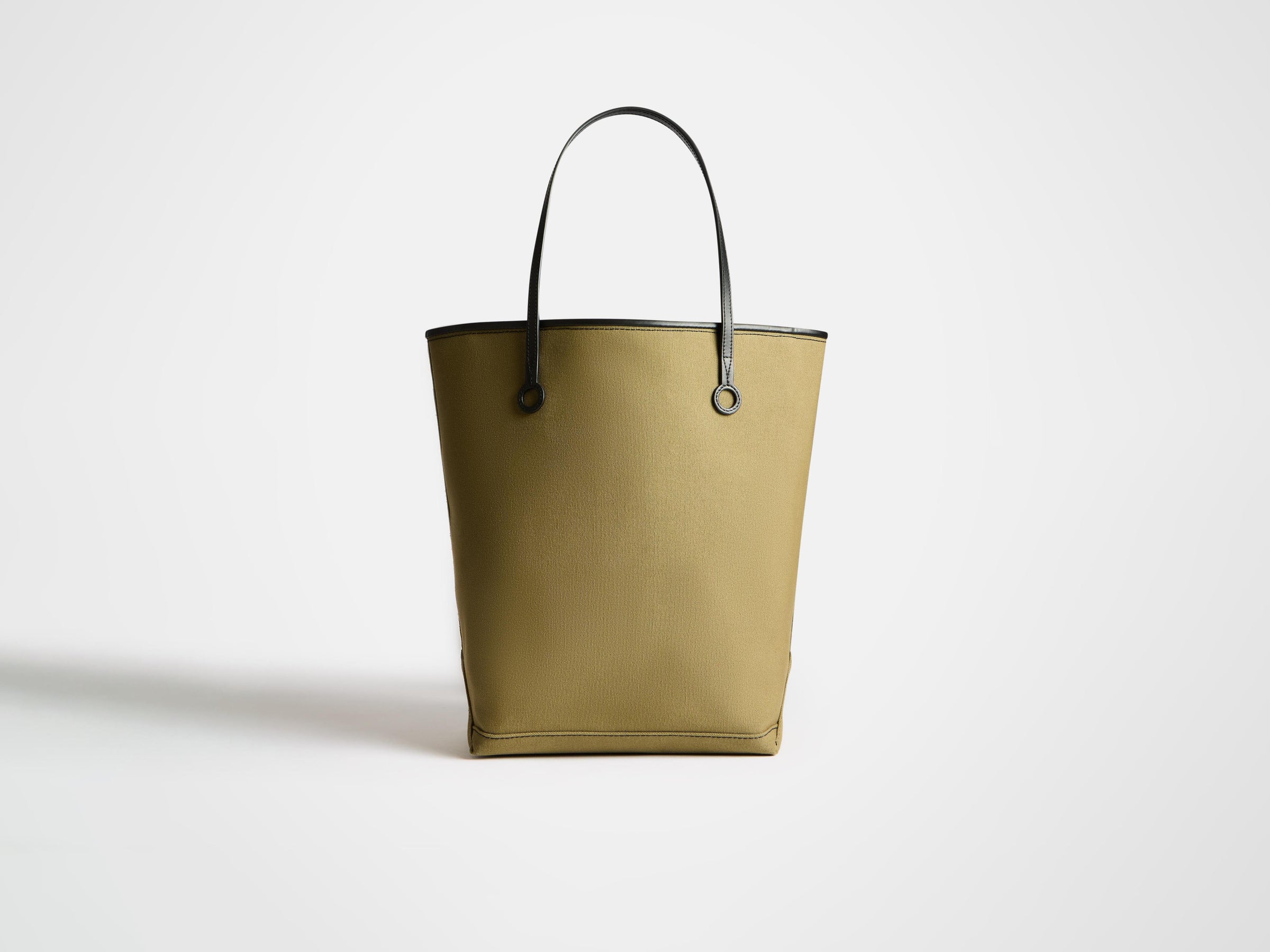 tall anchor tote khaki black Product Back 3