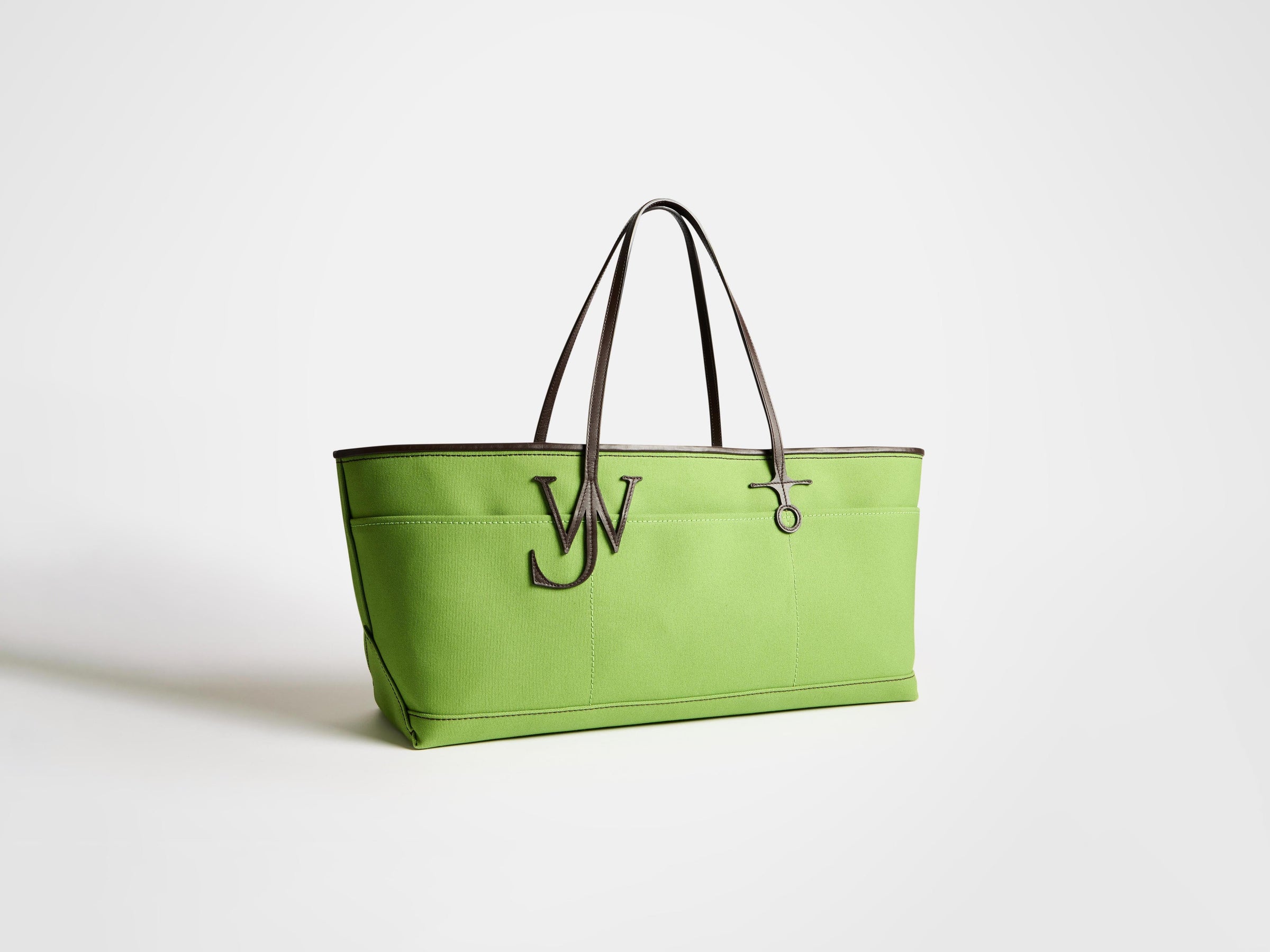 stretch anchor tote green brown Product Angle 3