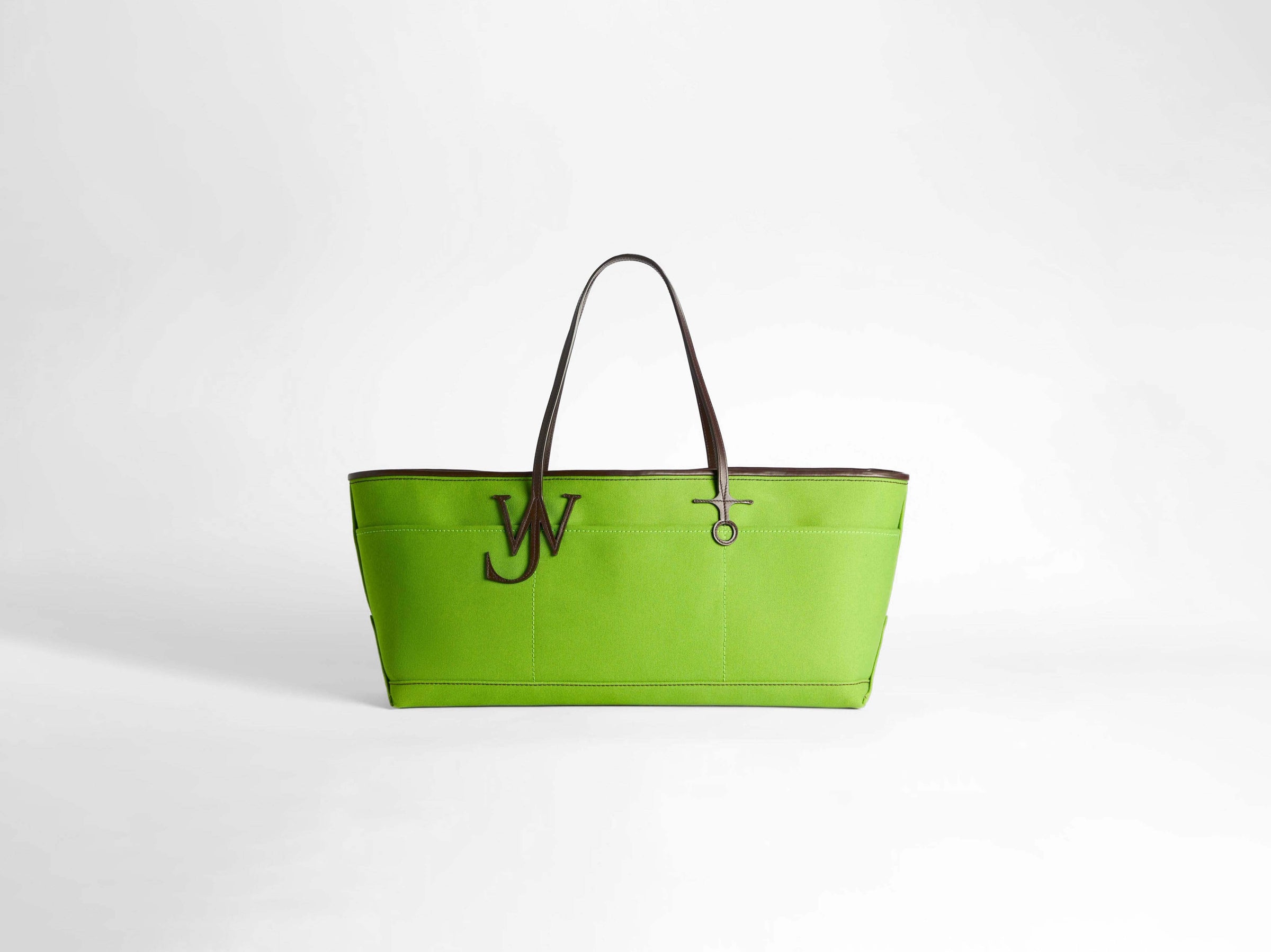 stretch anchor tote green brown Product Front 5