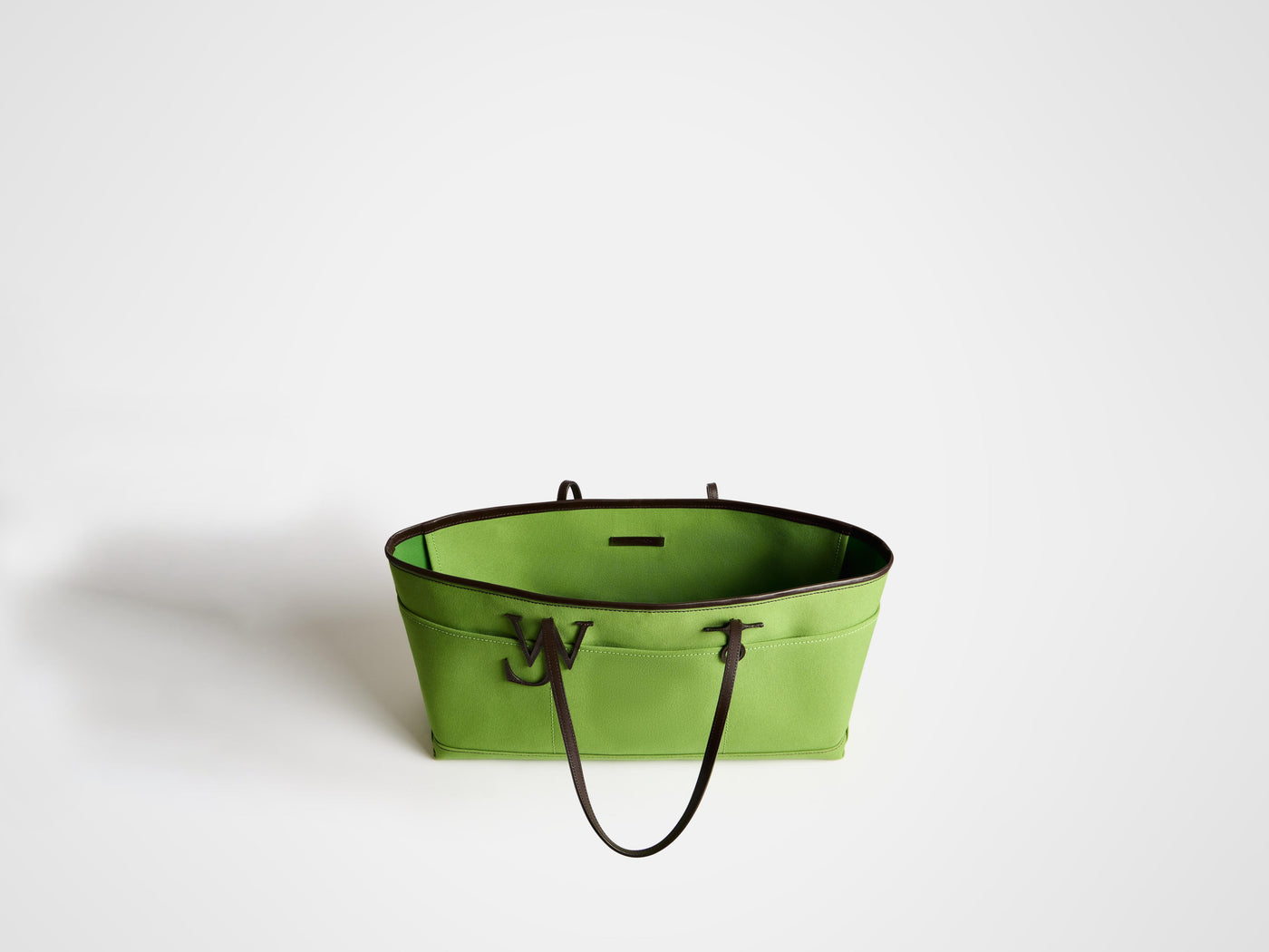 stretch anchor tote green brown Product Top Down 6