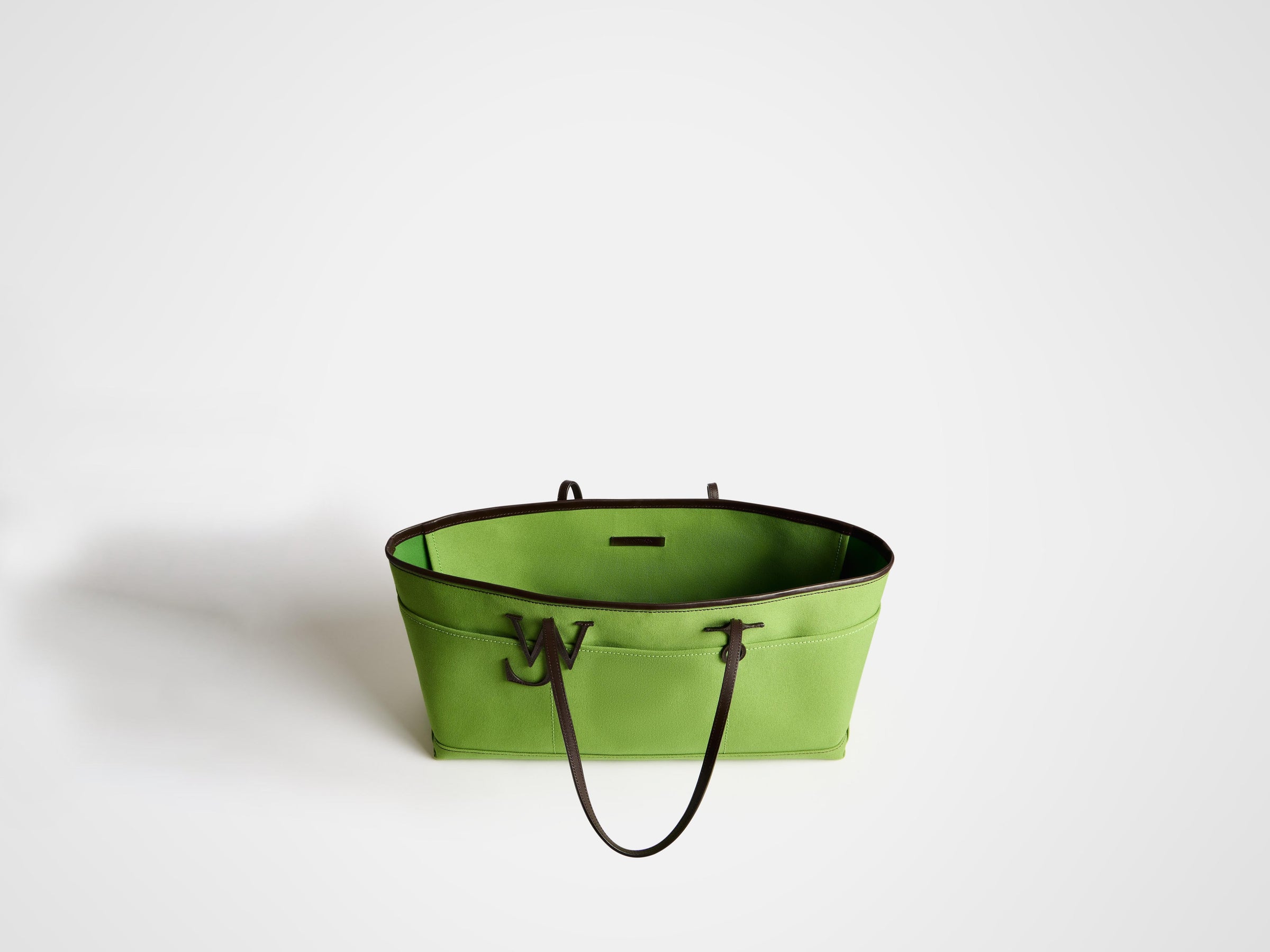 stretch anchor tote green brown Product Top Down 6