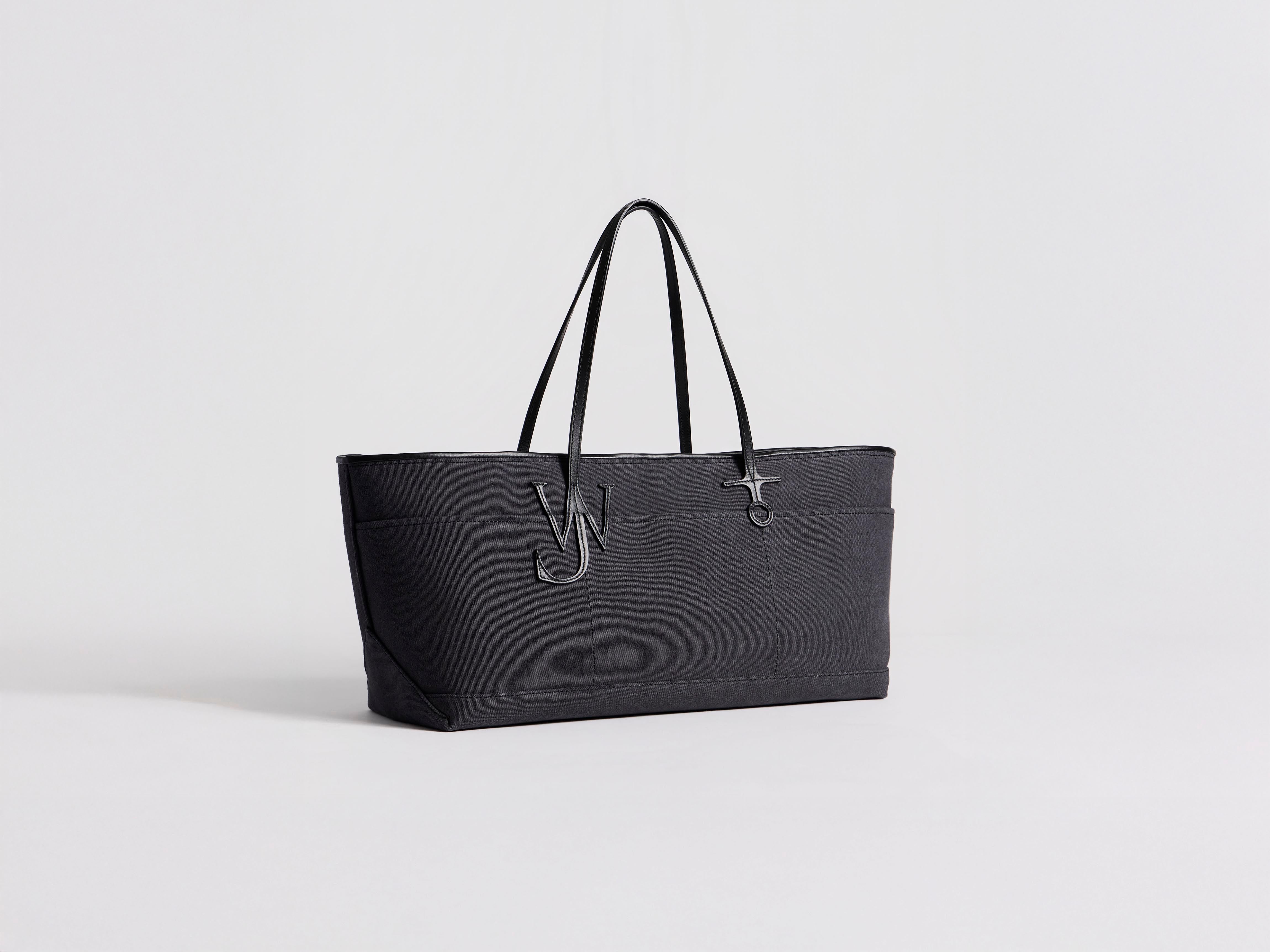 STRETCH ANCHOR CANVAS & LEATHER TOTE IN RUST & MULTI in RUST/MULTI