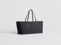 STRETCH ANCHOR CANVAS & LEATHER TOTE IN NAVY