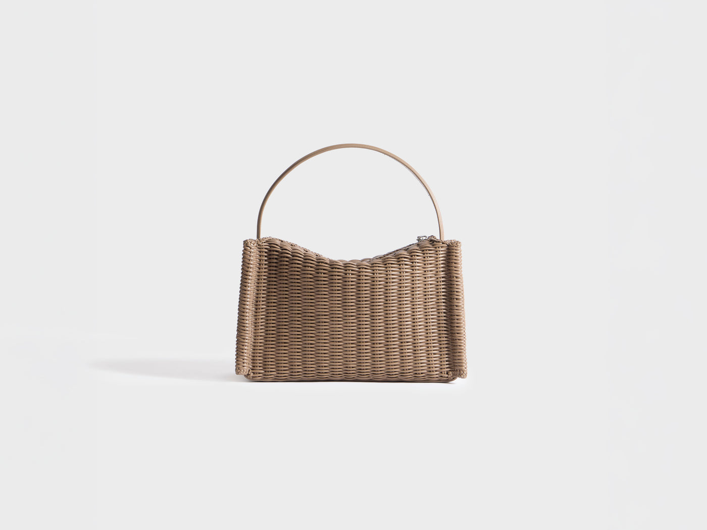 LOAFER BAG IN TAUPE WOVEN LEATHER