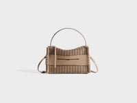 LOAFER BAG IN TAUPE WOVEN LEATHER