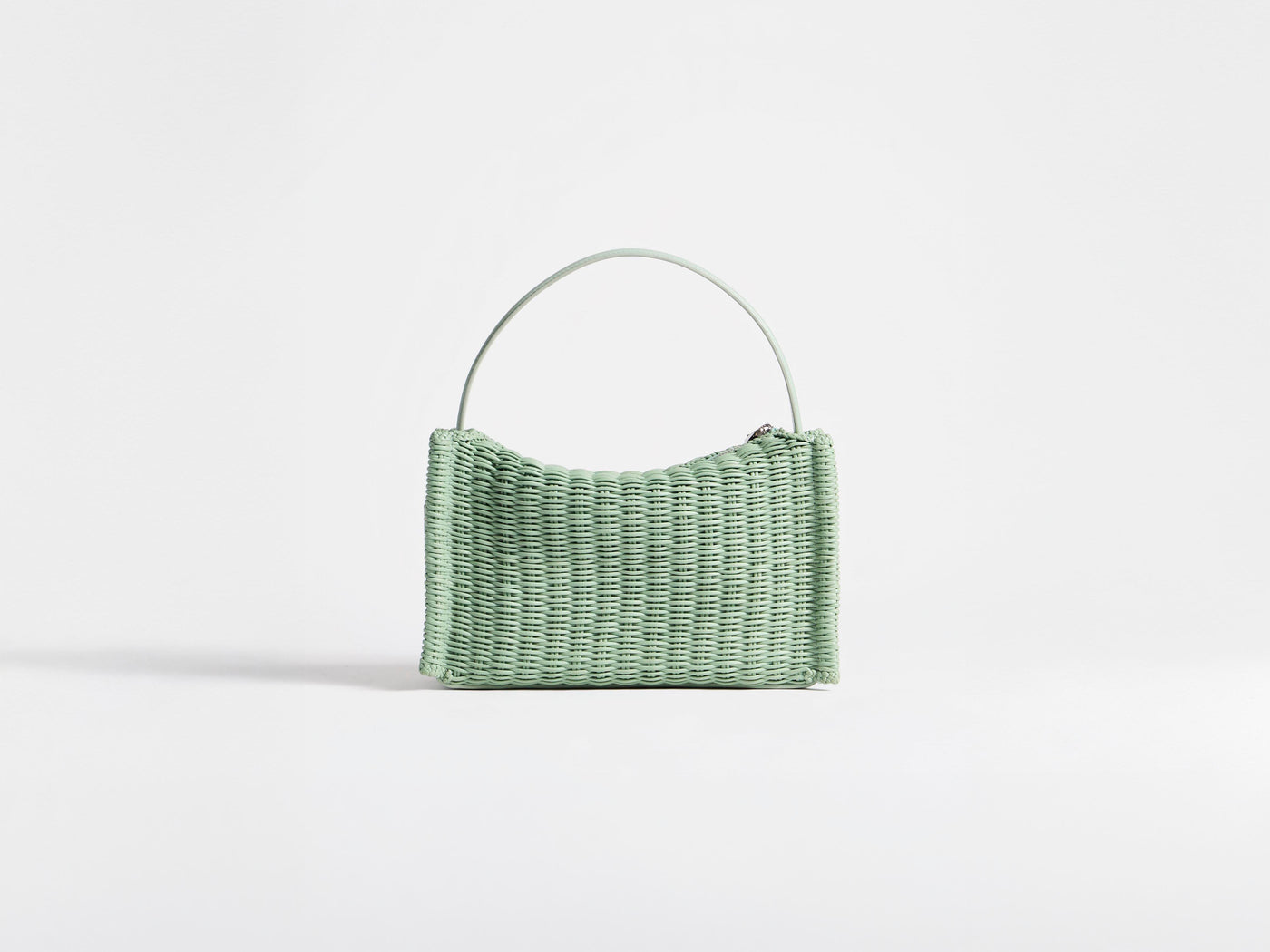 LOAFER BAG IN SAGE WOVEN LEATHER