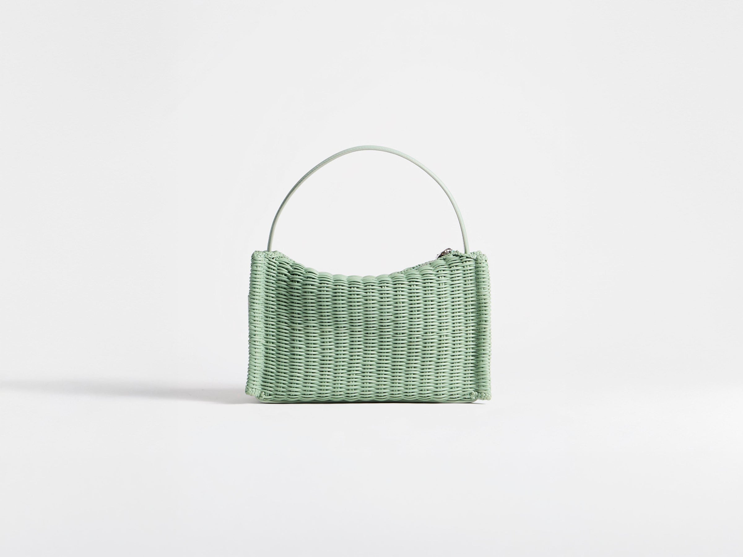 LOAFER BAG IN SAGE WOVEN LEATHER
