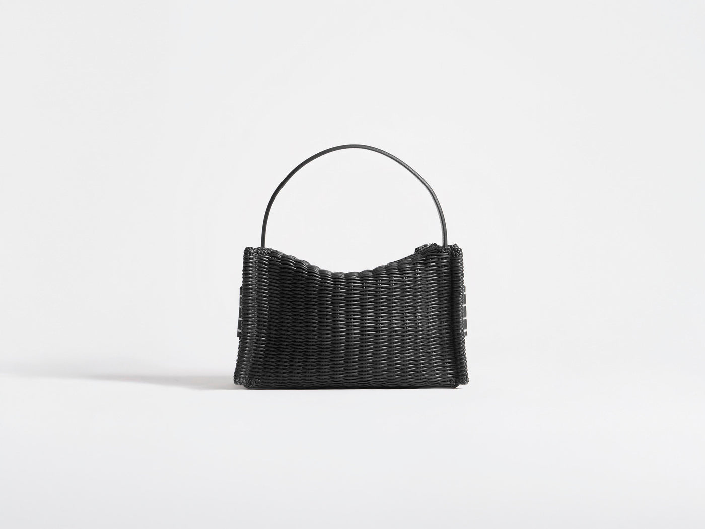 LOAFER BAG IN BLACK WOVEN LEATHER