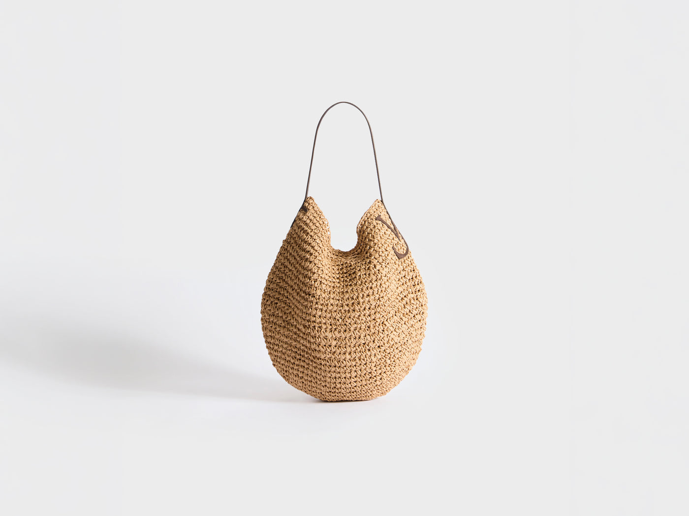 EXTRA LARGE BULB BAG IN NATURAL BROWN