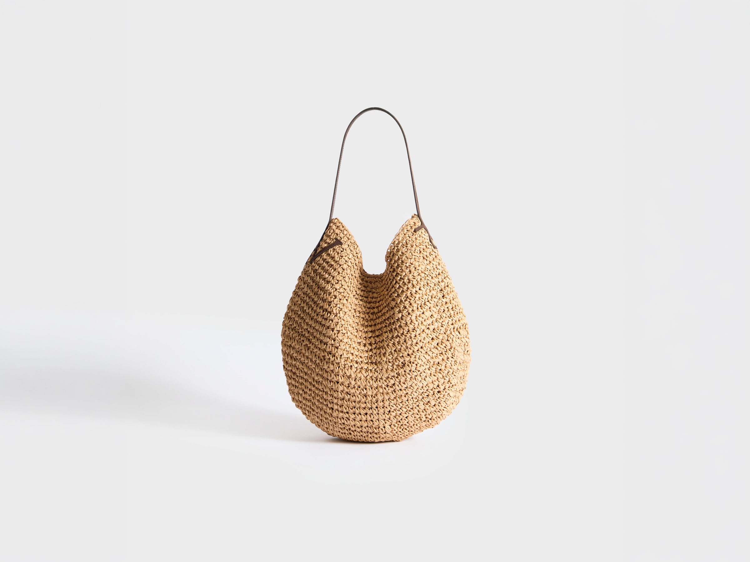 EXTRA LARGE BULB BAG IN NATURAL BROWN
