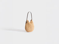 SMALL BULB BAG IN NATURAL BROWN
