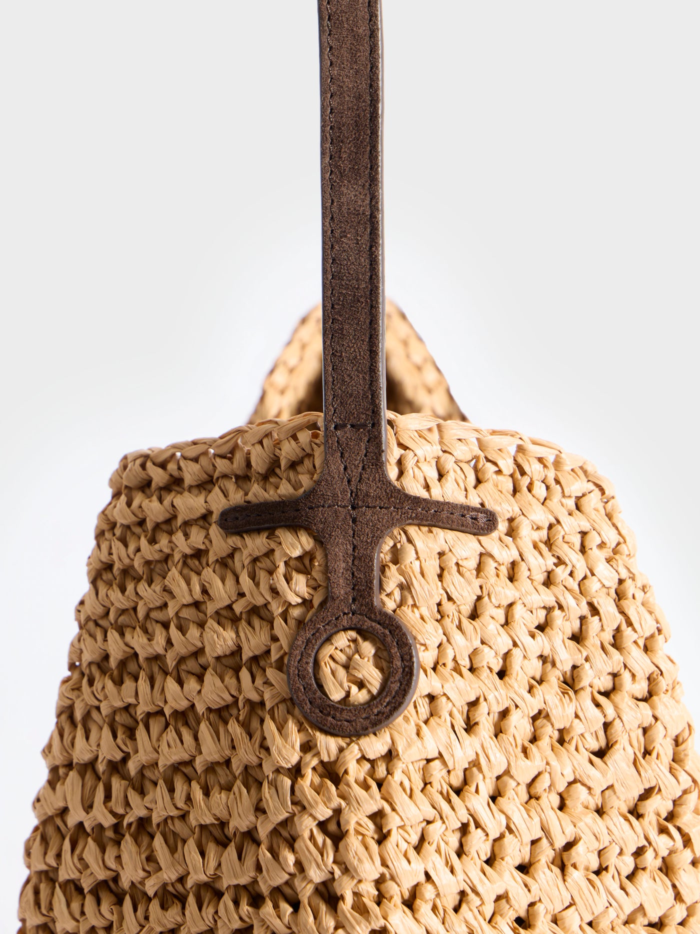 SMALL BULB BAG IN NATURAL BROWN