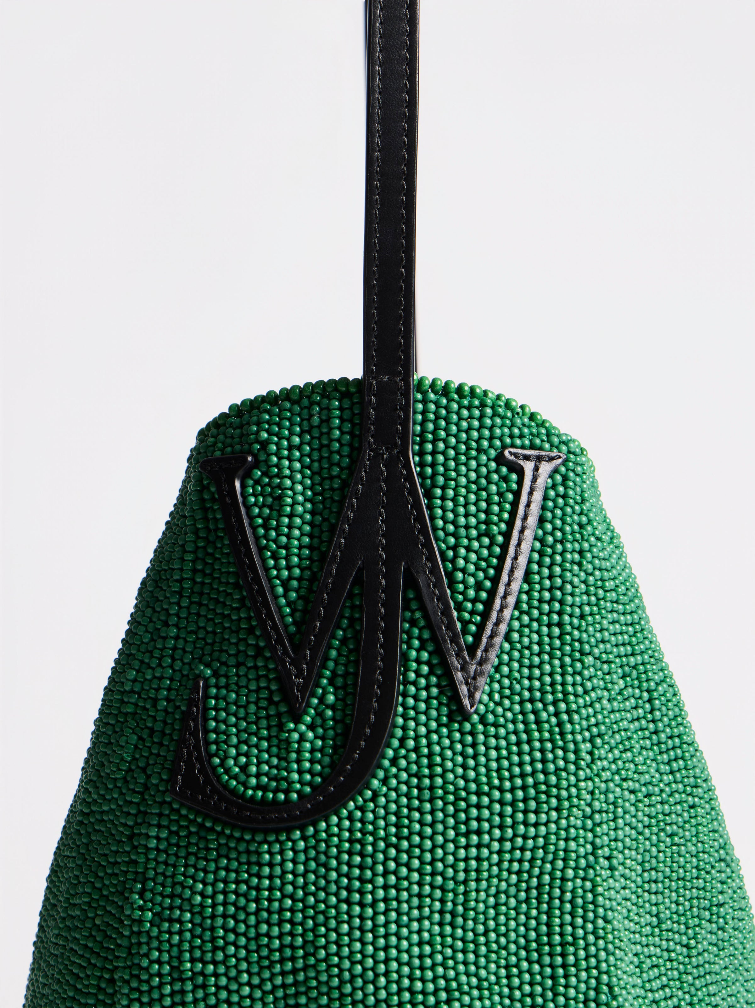 SMALL BEADED BULB BAG IN GREEN