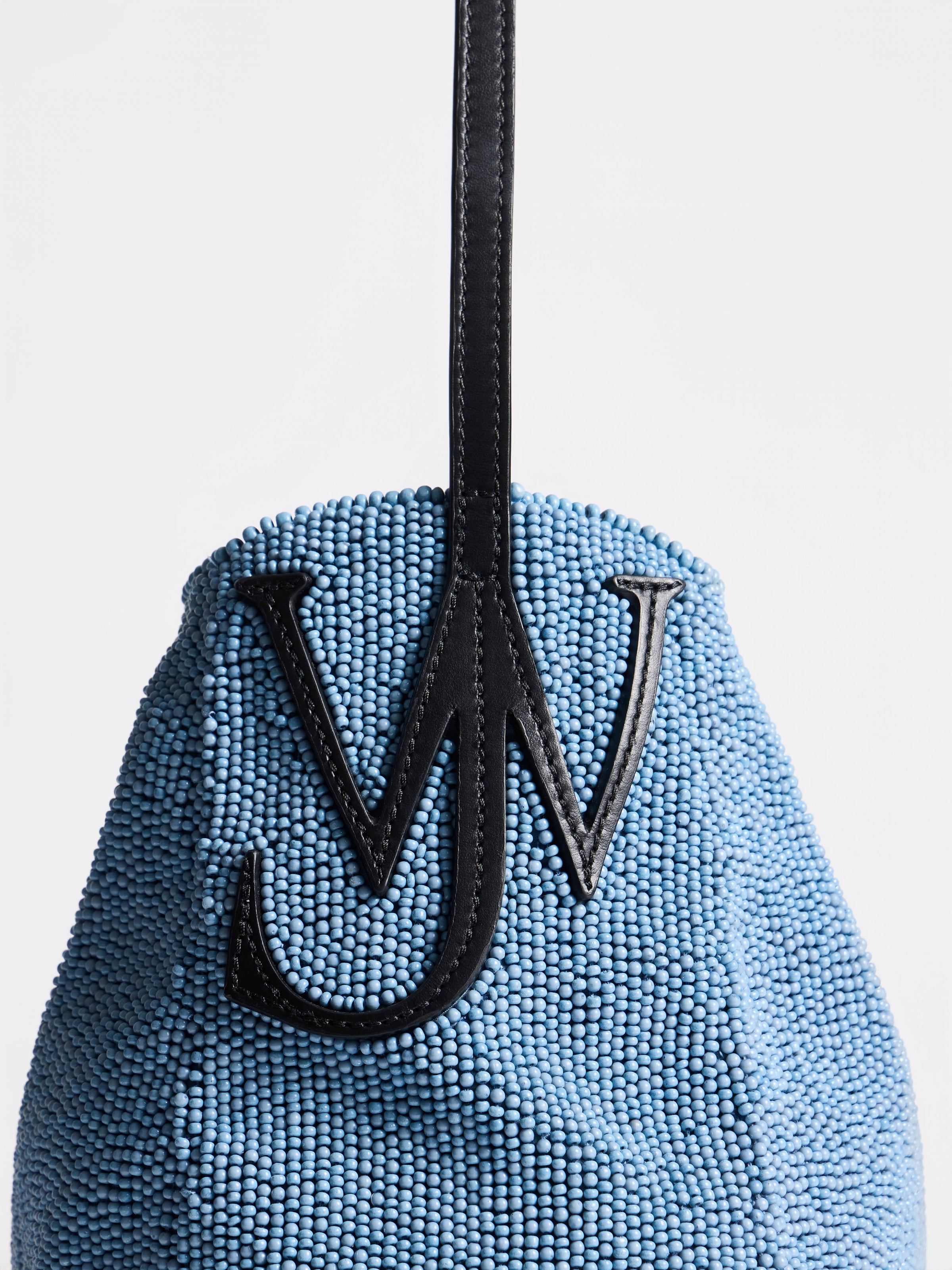 SMALL BEADED BULB BAG IN BLUE