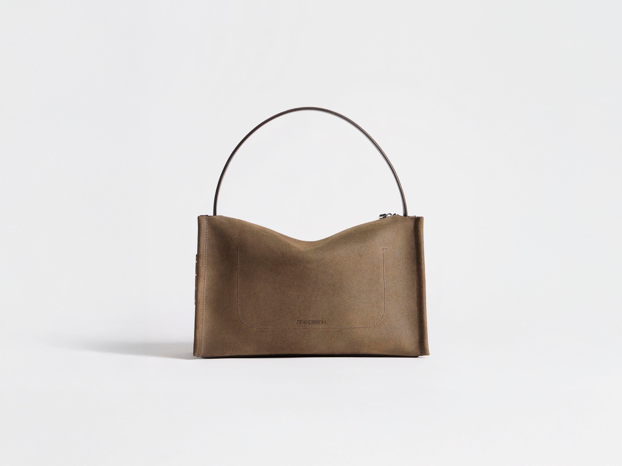 MEDIUM LOAFER BAG IN DARK TAUPE LEATHER