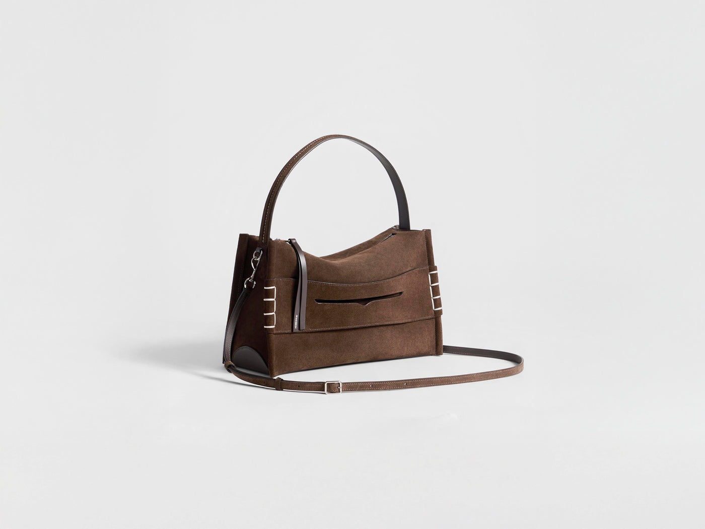 MEDIUM LOAFER BAG IN BROWN SUEDE