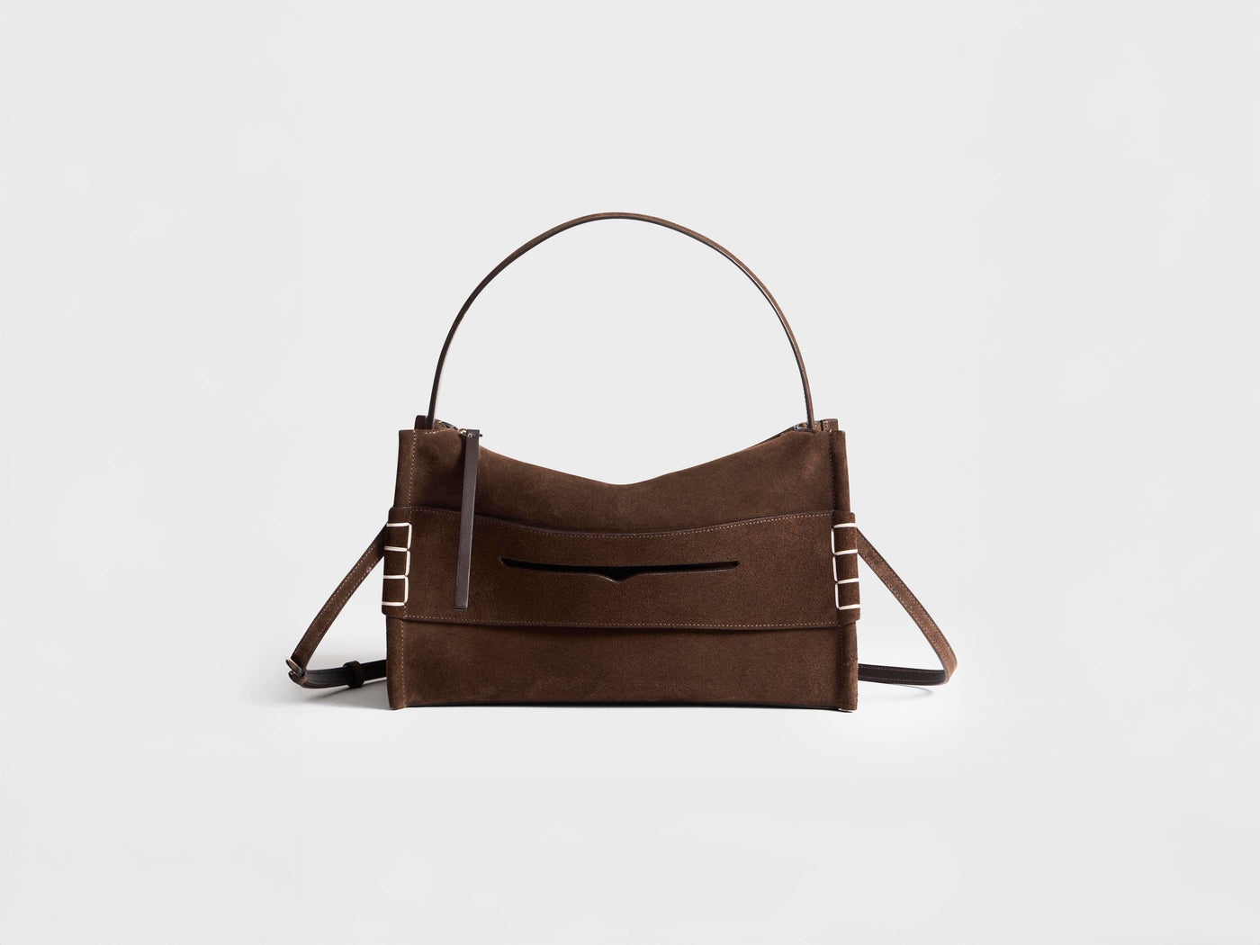 MEDIUM LOAFER BAG IN BROWN SUEDE