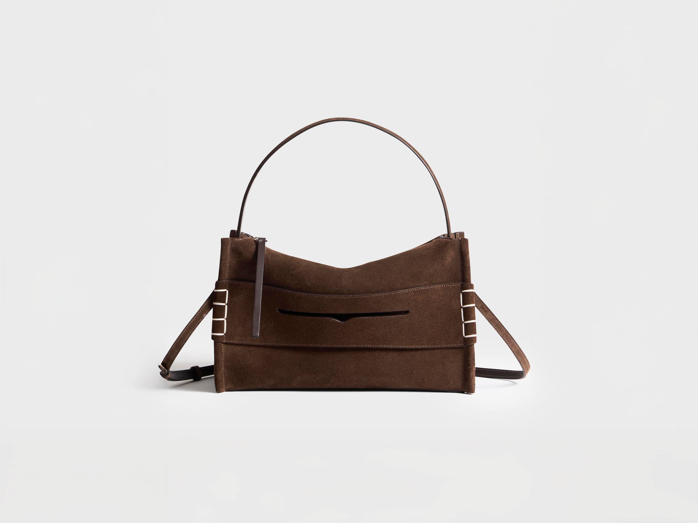 MEDIUM LOAFER BAG IN BROWN SUEDE